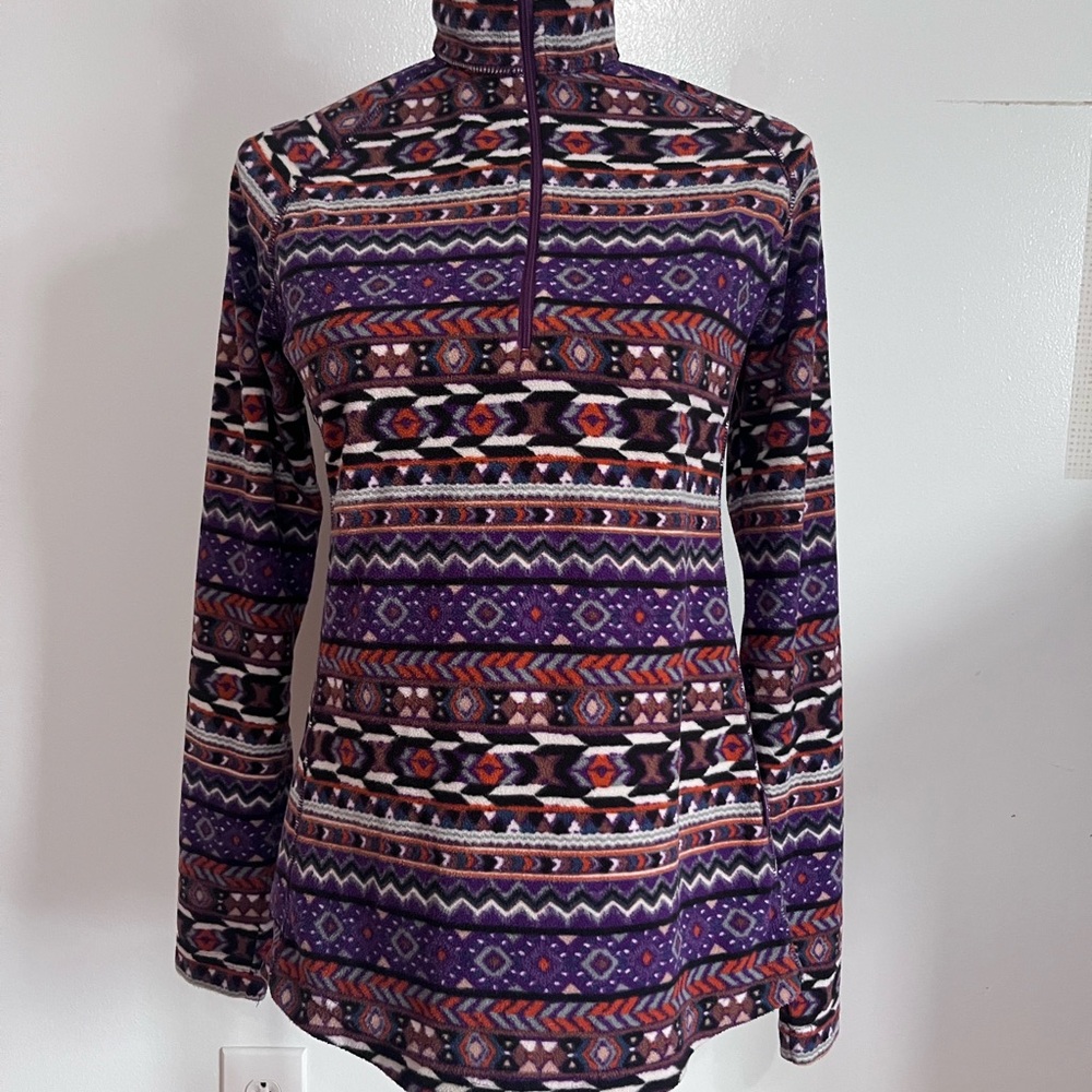 Woolrich Women's Purple Patterned Sweatshirt